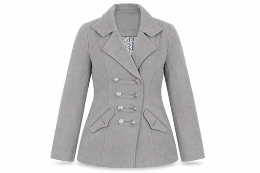 Per Una Womens Grey   Overcoat Coat Size 10