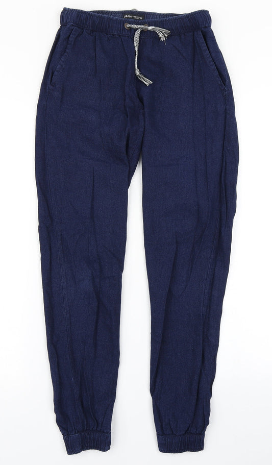 Cropp Womens Blue   Cargo Trousers Size 4 L28 in