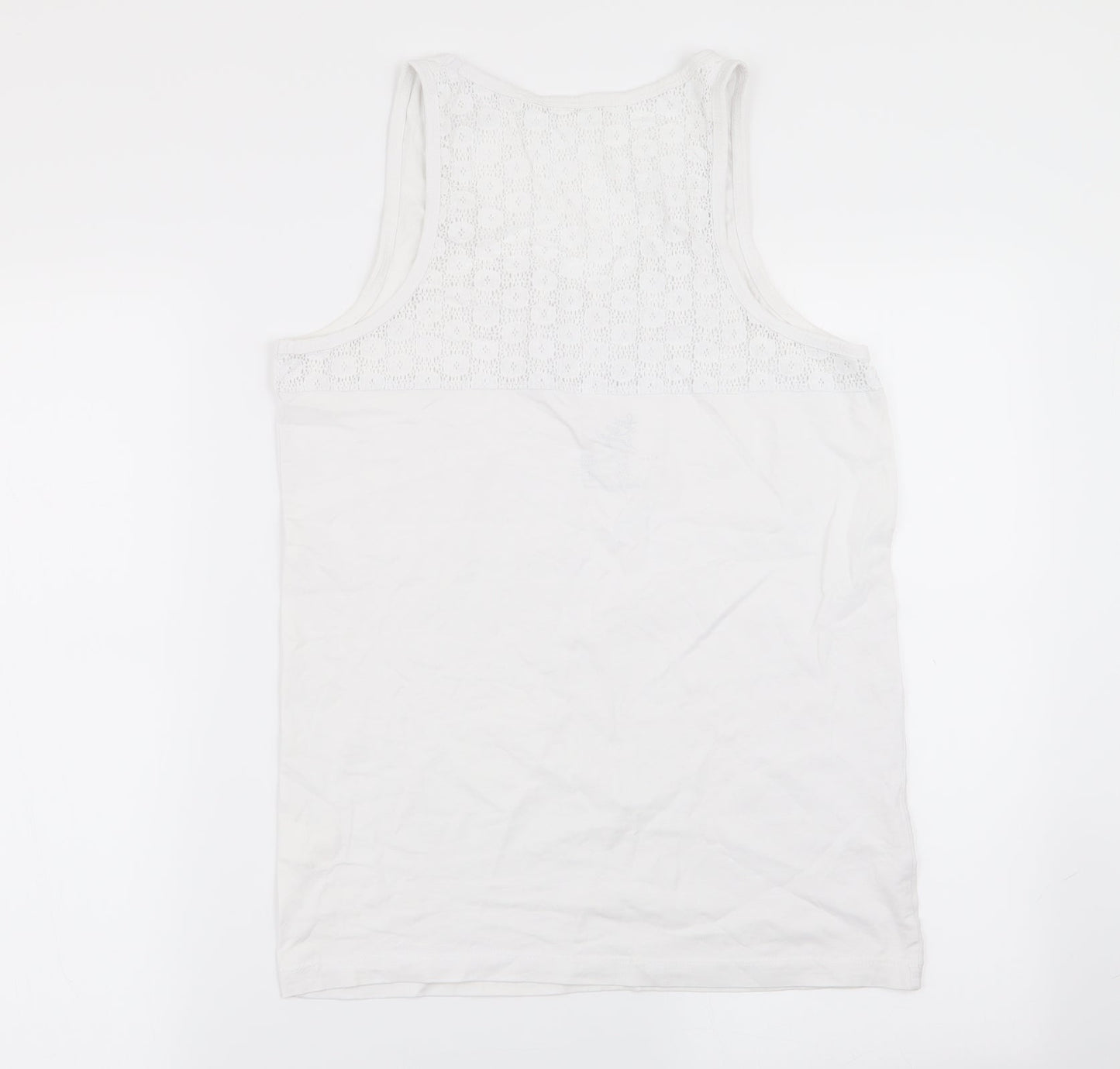 love to lounge Womens White Geometric  Top Pyjama Top Size 14
