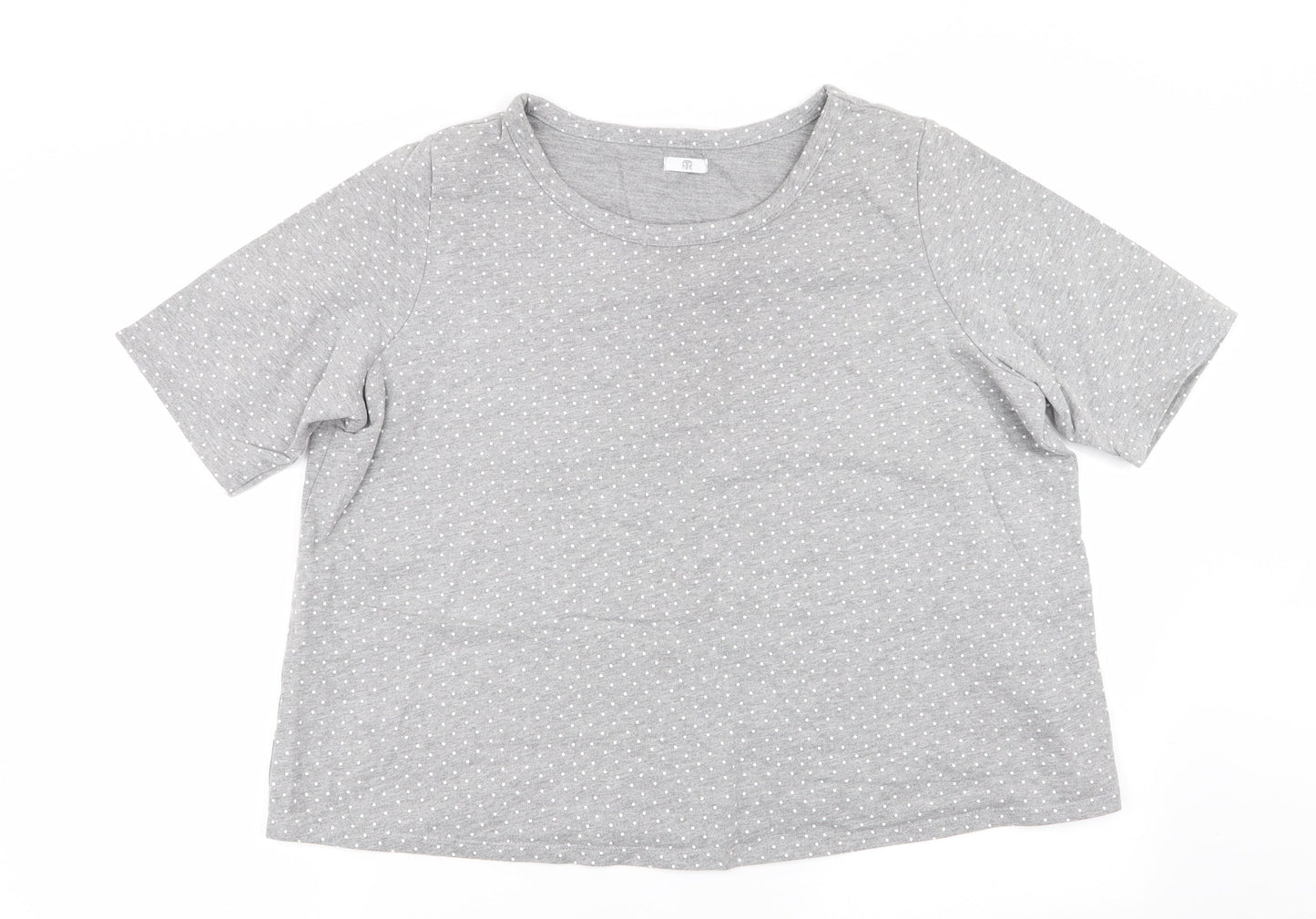 River Island Womens Grey Polka Dot  Top Pyjama Top Size 12