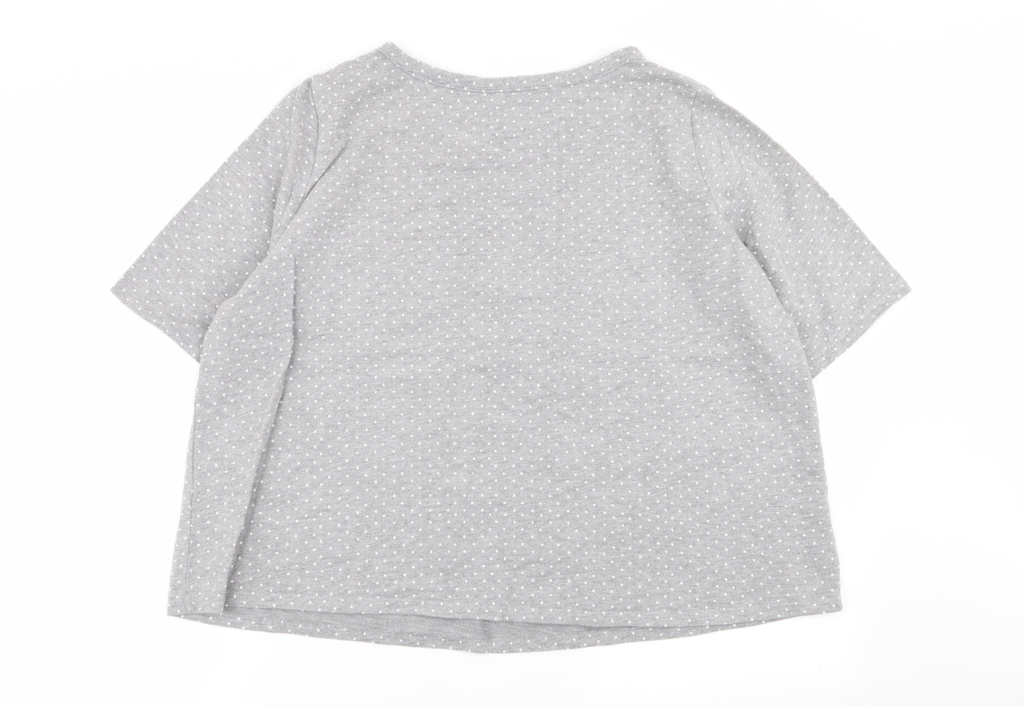 River Island Womens Grey Polka Dot  Top Pyjama Top Size 12
