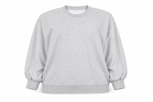 Front view of ASOS women’s grey jumper, size UK 18