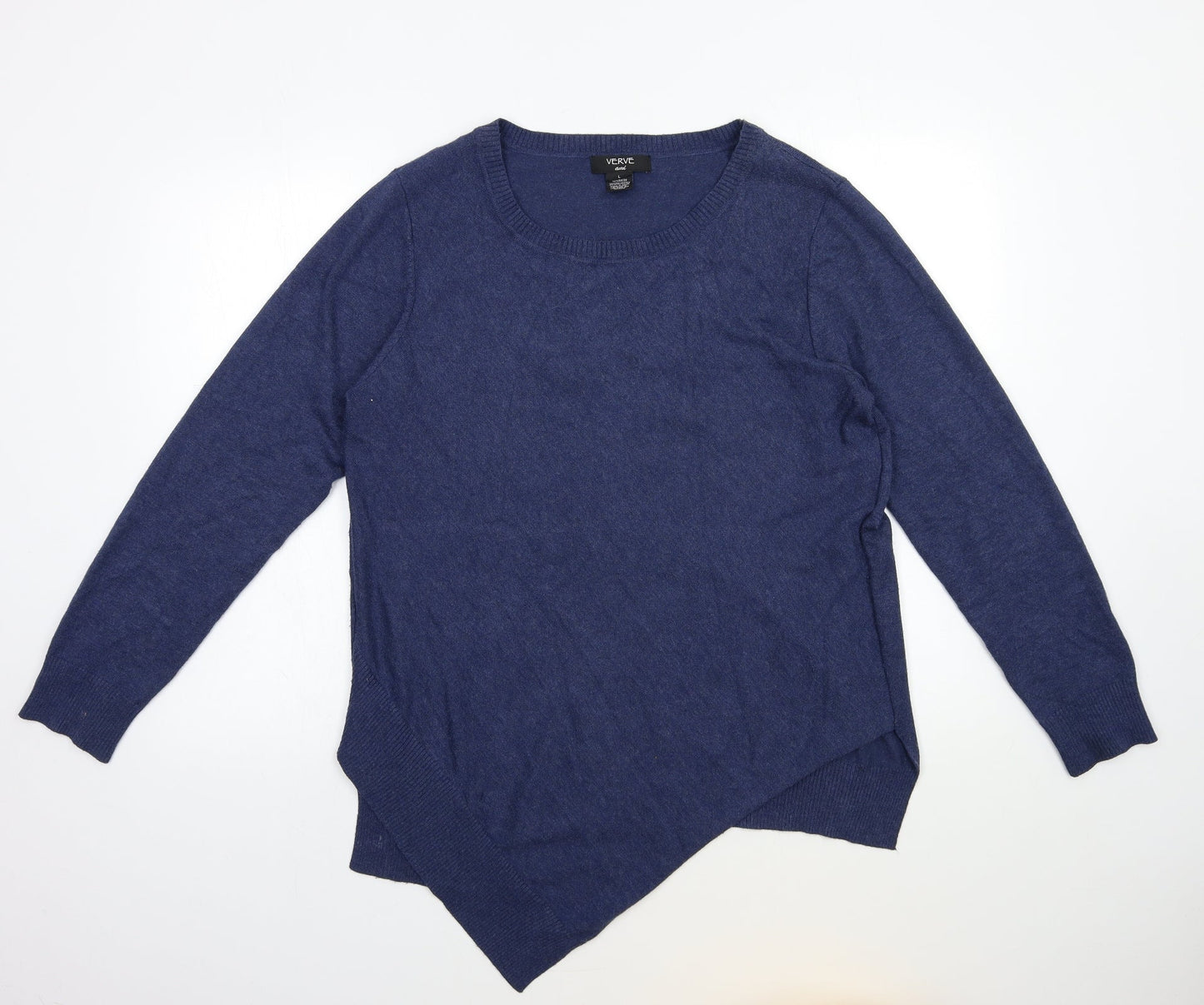 verve Womens Blue  Knit Pullover Jumper Size L