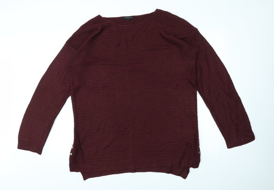 Peacokcs Womens Red   Pullover Jumper Size L
