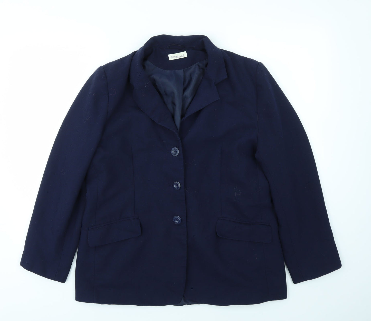 Design essentials Womens Blue   Jacket Blazer Size 16