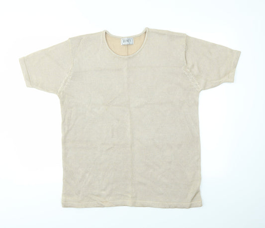 HONEY Womens Gold   Basic T-Shirt Size L