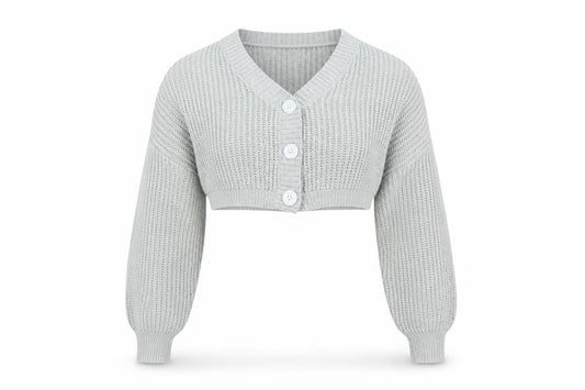 PRETTYLITTLETHING Womens Grey   Cardigan Jumper Size S