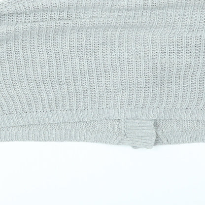 PRETTYLITTLETHING Womens Grey   Cardigan Jumper Size S
