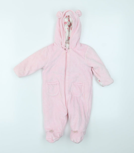 George Girls Pink   Basic Jacket Coatigan Size 3-6 Months