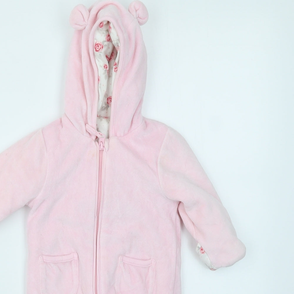 George Girls Pink   Basic Jacket Coatigan Size 3-6 Months