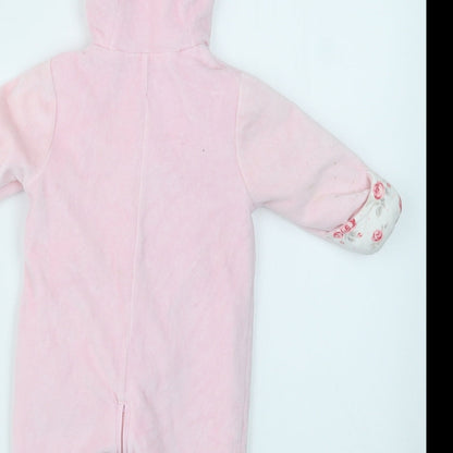 Brand and care label for George girls’ pink basic jacket coatigan, size 3-6, months