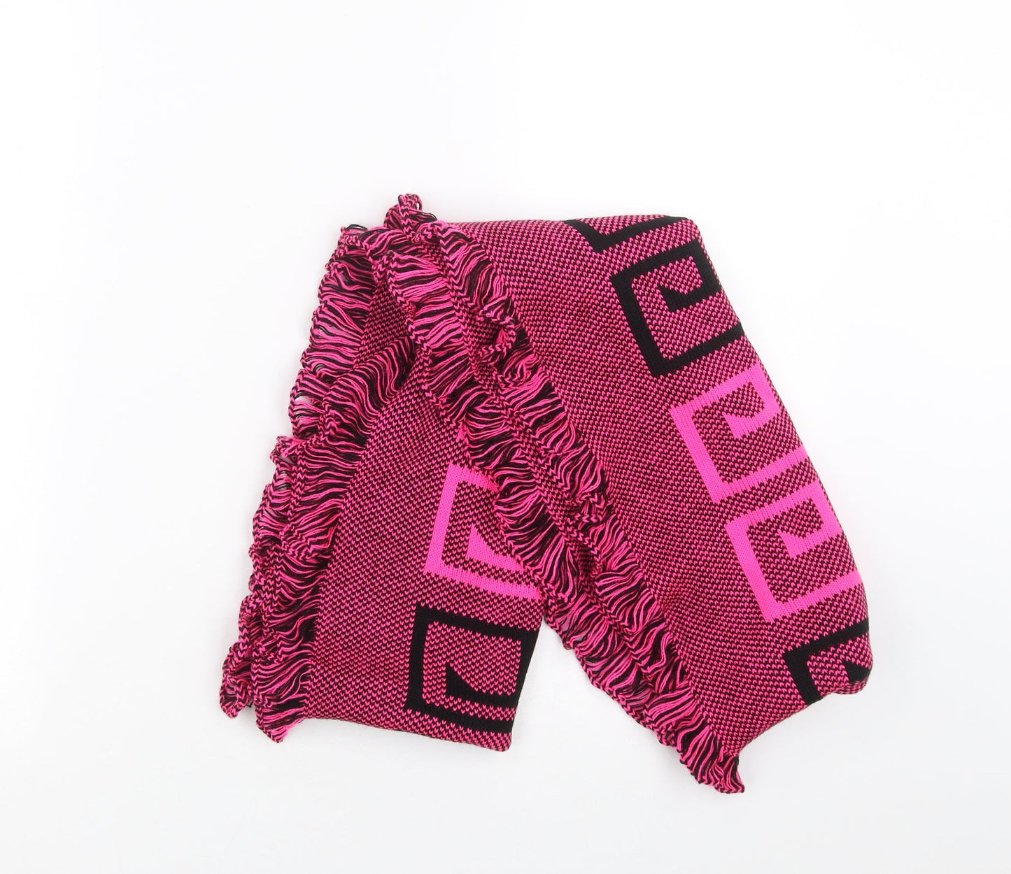 Preworn Womens Pink Geometric   Scarf   - loop scarf