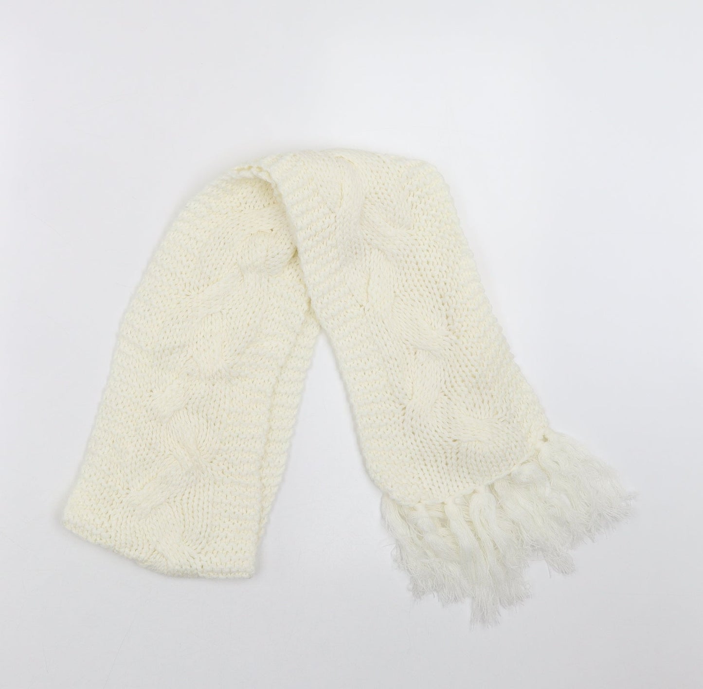Preworn Womens Ivory  Knit  Scarf