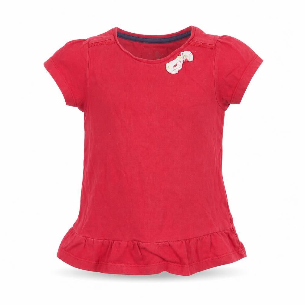 TU Girls Red   Basic T-Shirt Size 2-3 Years