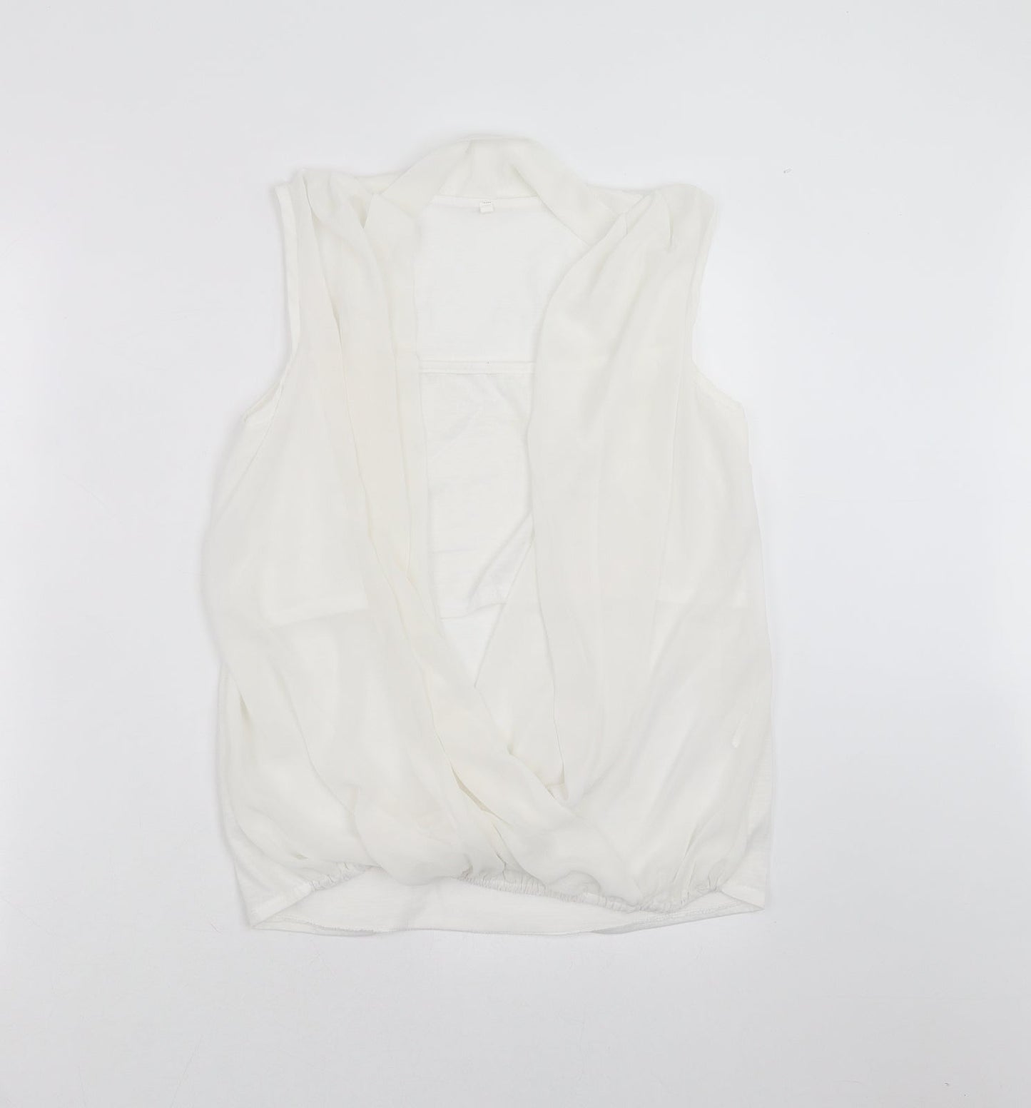Preworn Womens White   Basic Blouse Size L