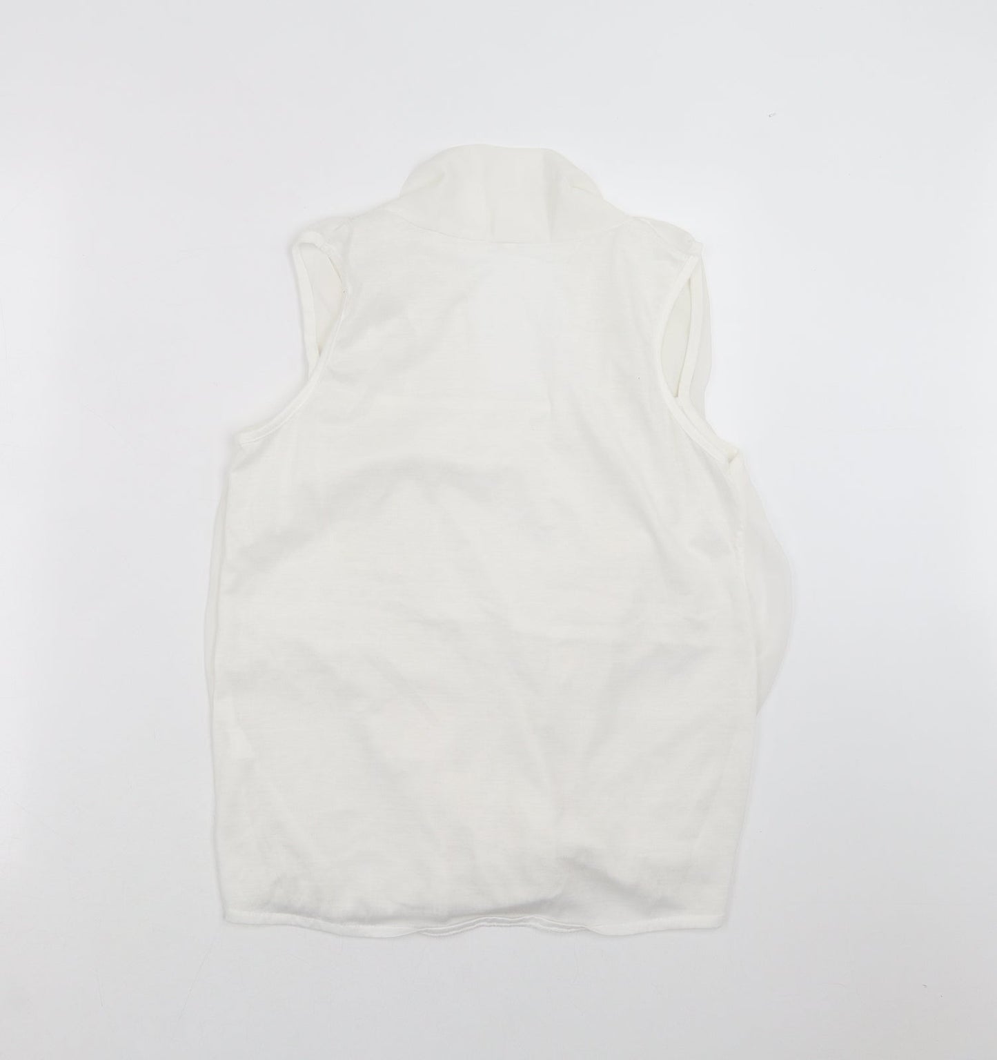 Preworn Womens White   Basic Blouse Size L