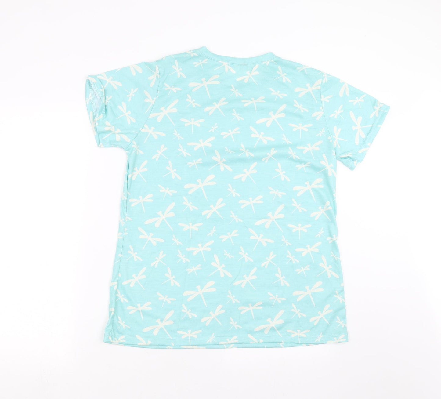 Preworn Womens Green   Basic T-Shirt Size L  - Dragon Fly
