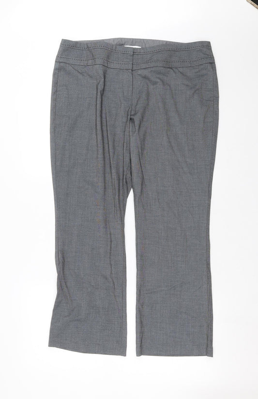 Debenhams Womens Grey   Trousers  Size 16 L27 in