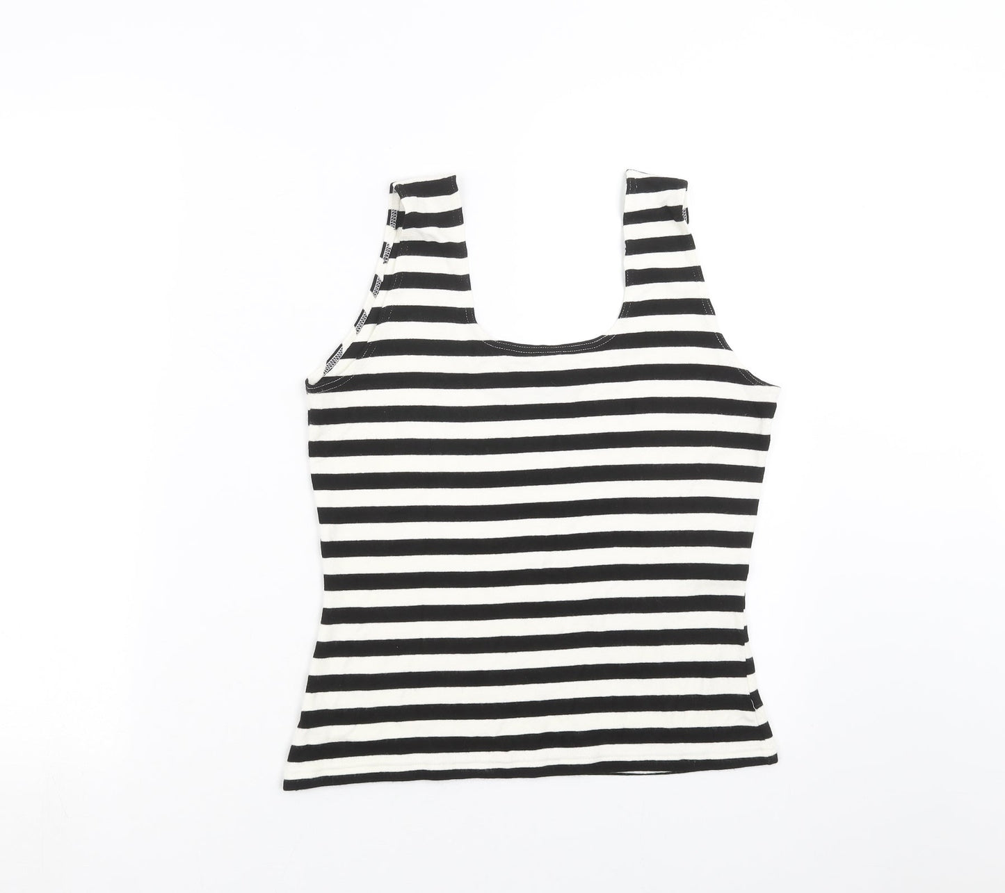 Wallis Womens Black Striped  Basic Tank Size 14
