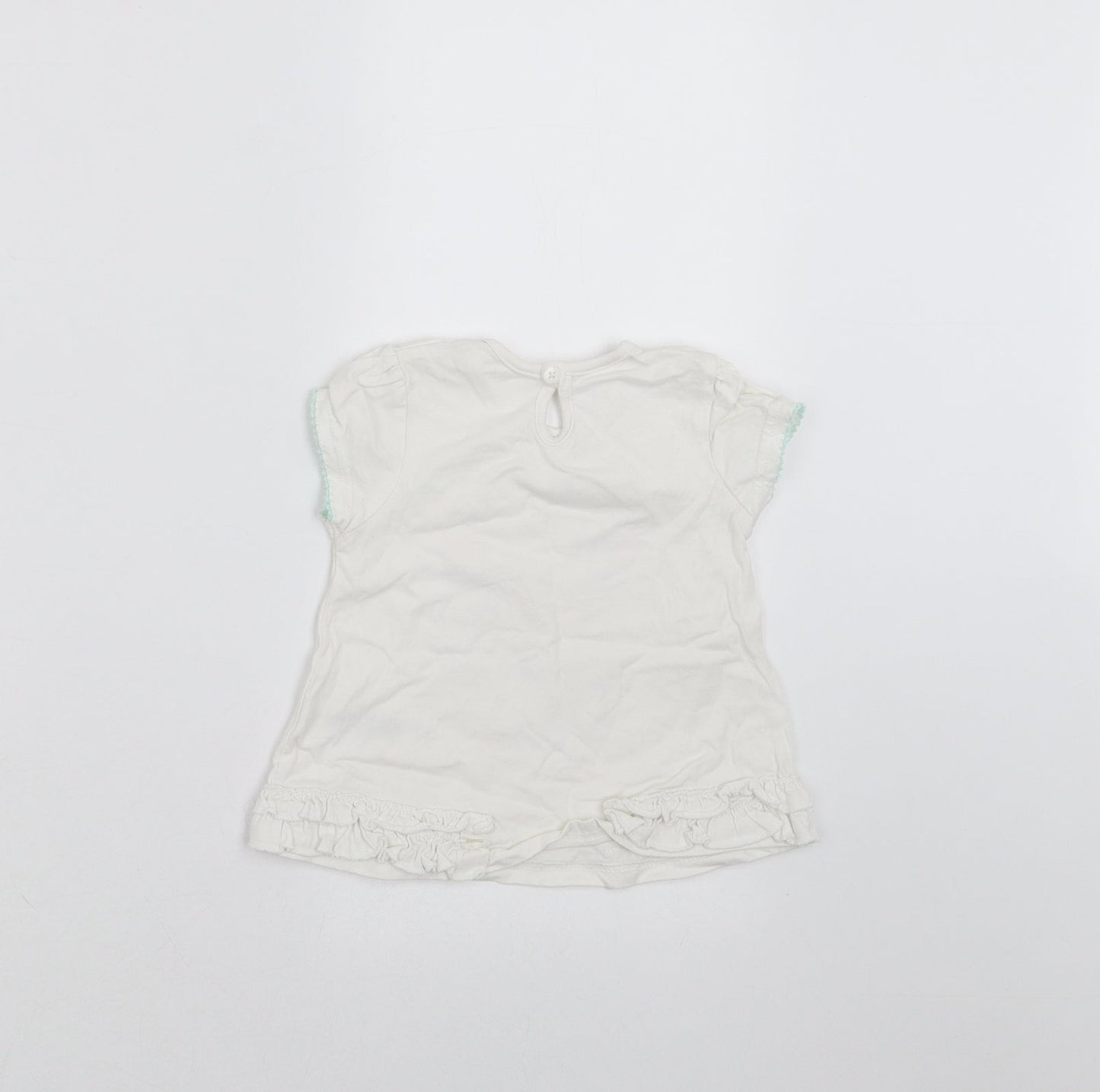 George  White   Basic T-Shirt Size 9-12 Months  - Rabbit