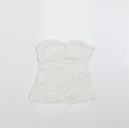 Back view of George White Basic T-Shirt, size 9-12, Months - Rabbit