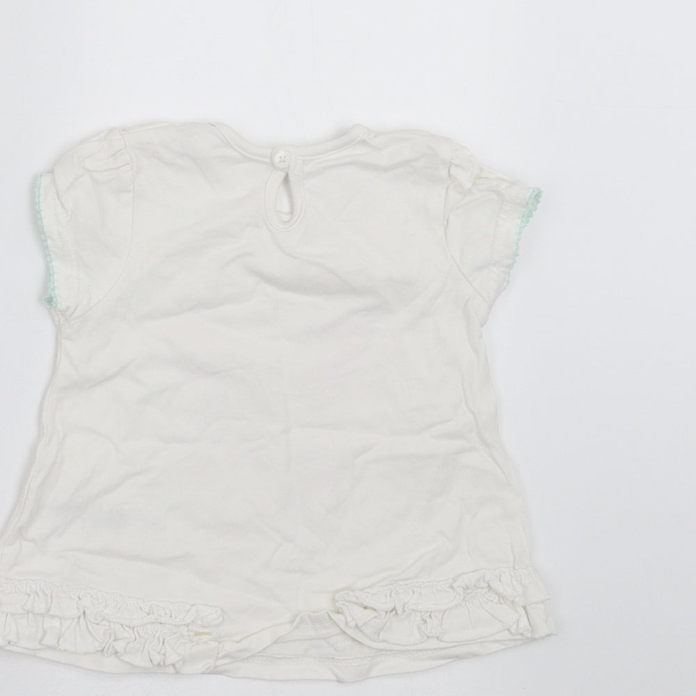 George  White   Basic T-Shirt Size 9-12 Months  - Rabbit