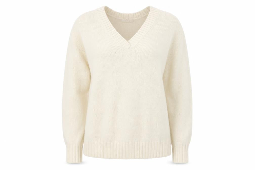 H&M Womens Ivory  Knit Pullover Jumper Size XS