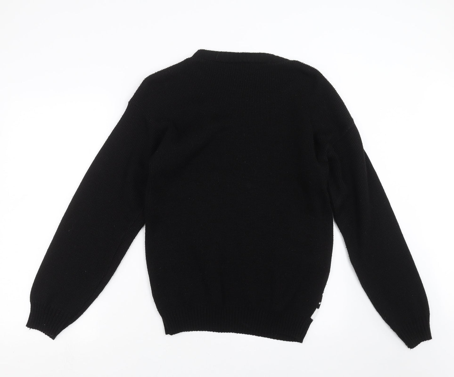 Sapphire Womens Black  Knit Pullover Jumper Size M  - Rudolph Christmas