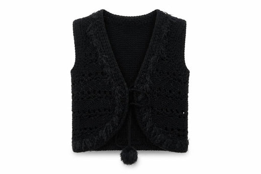 Primark Womens Black  Knit Cardigan Jumper Size 10