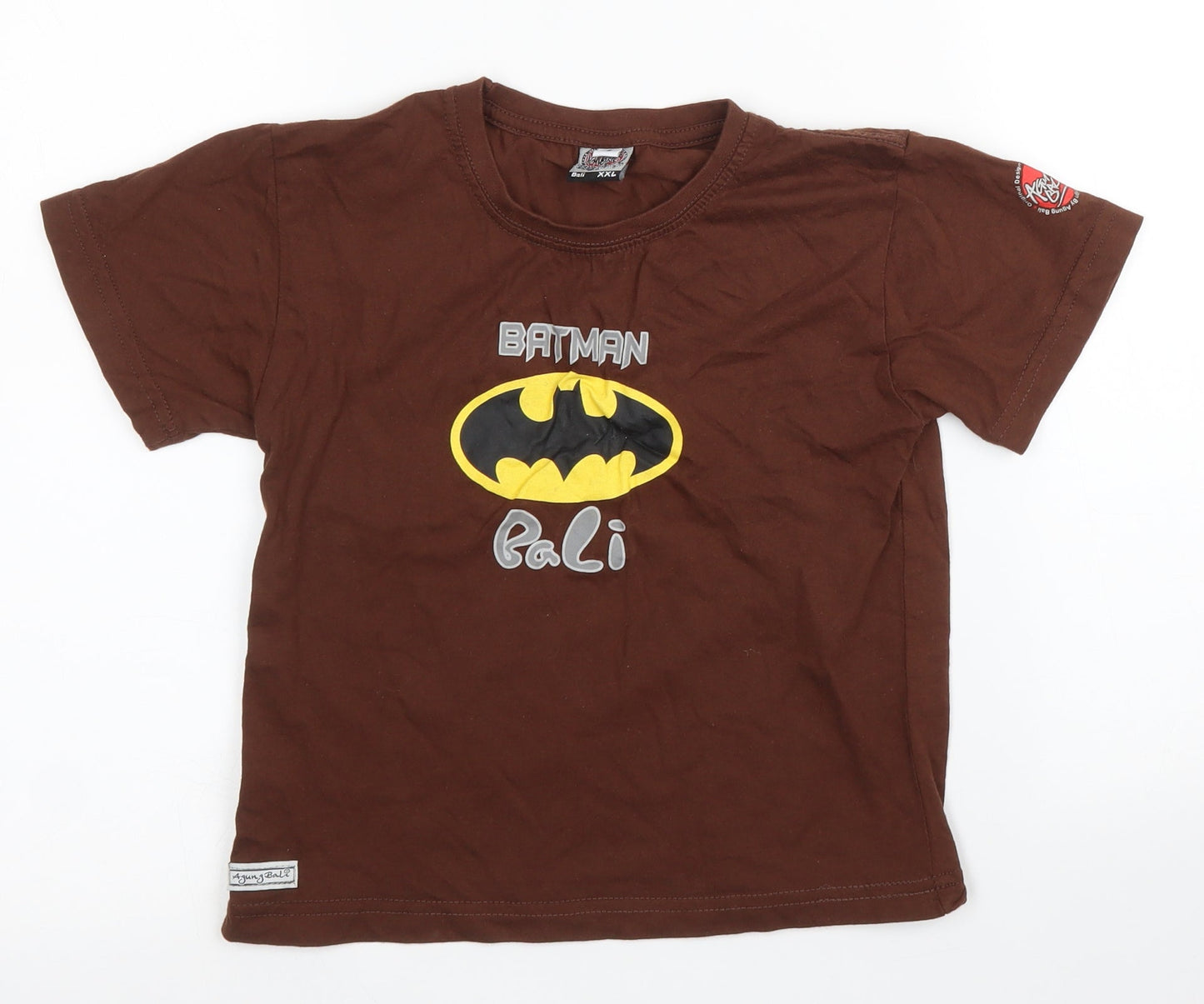 Preworn Boys Brown   Basic T-Shirt Size 5 Years  - Batman