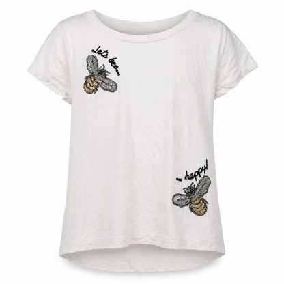 Front view of Tu girls’ white basic t-shirt, size 5, years