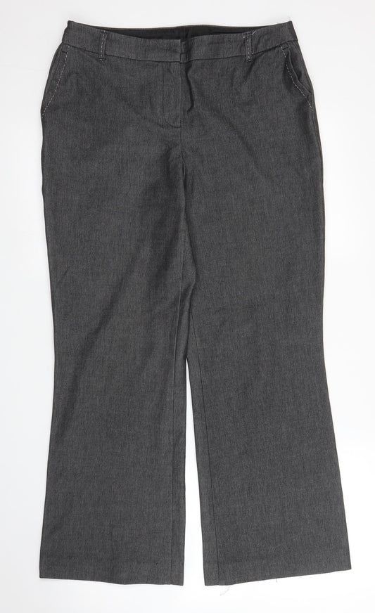 M&S Womens Grey   Trousers  Size 32 in L28 in