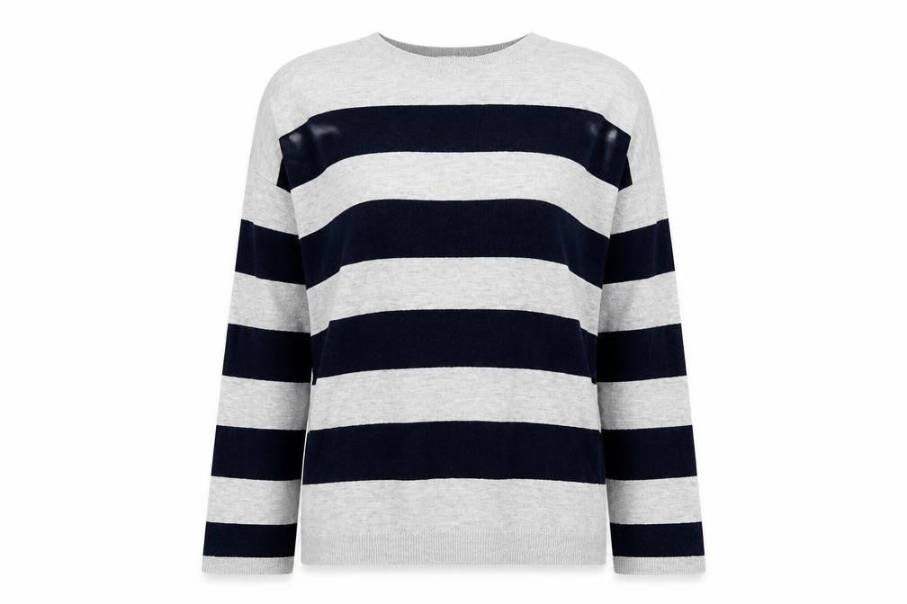 George Womens Grey Striped  Pullover Jumper Size 6