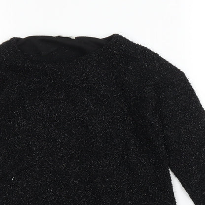 Next Girls Black   Pullover Jumper Size 8 Years