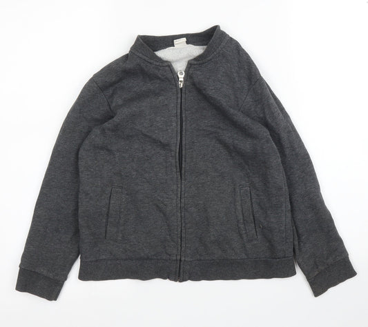 H&M Girls Grey   Full Zip Jumper Size 7 Years