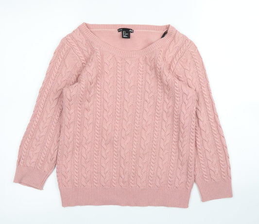 H&M Womens Pink   Pullover Jumper Size S