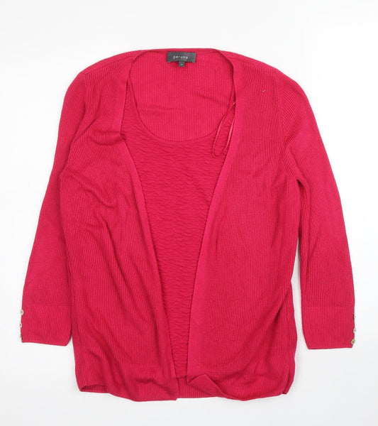 M&S Womens Pink   Cardigan Jumper Size 10