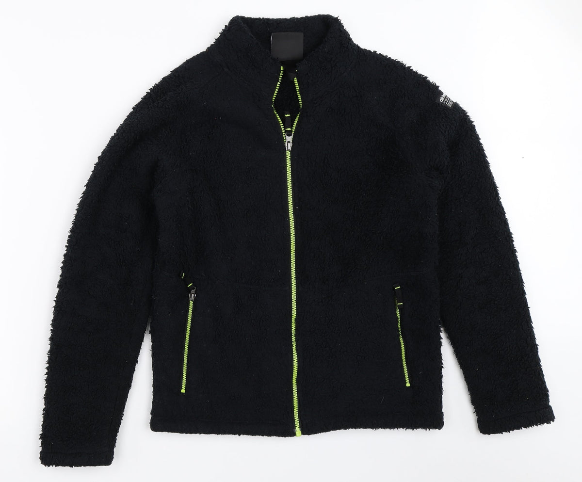 Additional front view of TOG24 boys’ black jacket, size 11-12, years