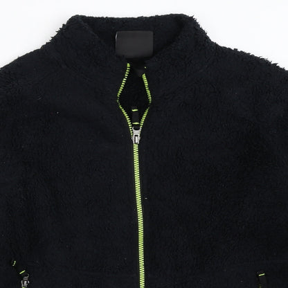 Close-up detail of TOG24 boys’ black jacket, size 11-12, years