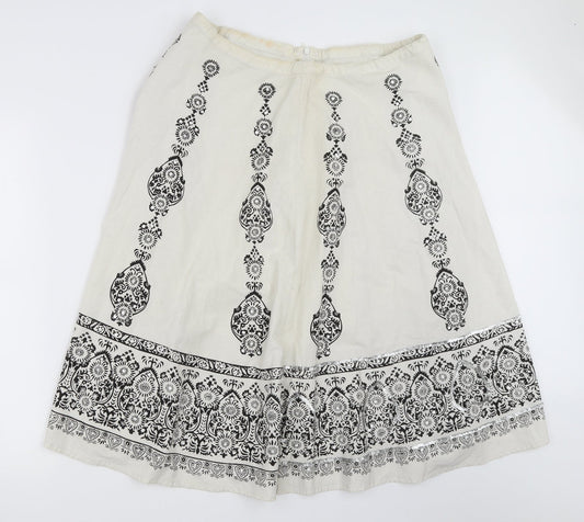 Preworn Womens White   Flare Skirt Size 32 in