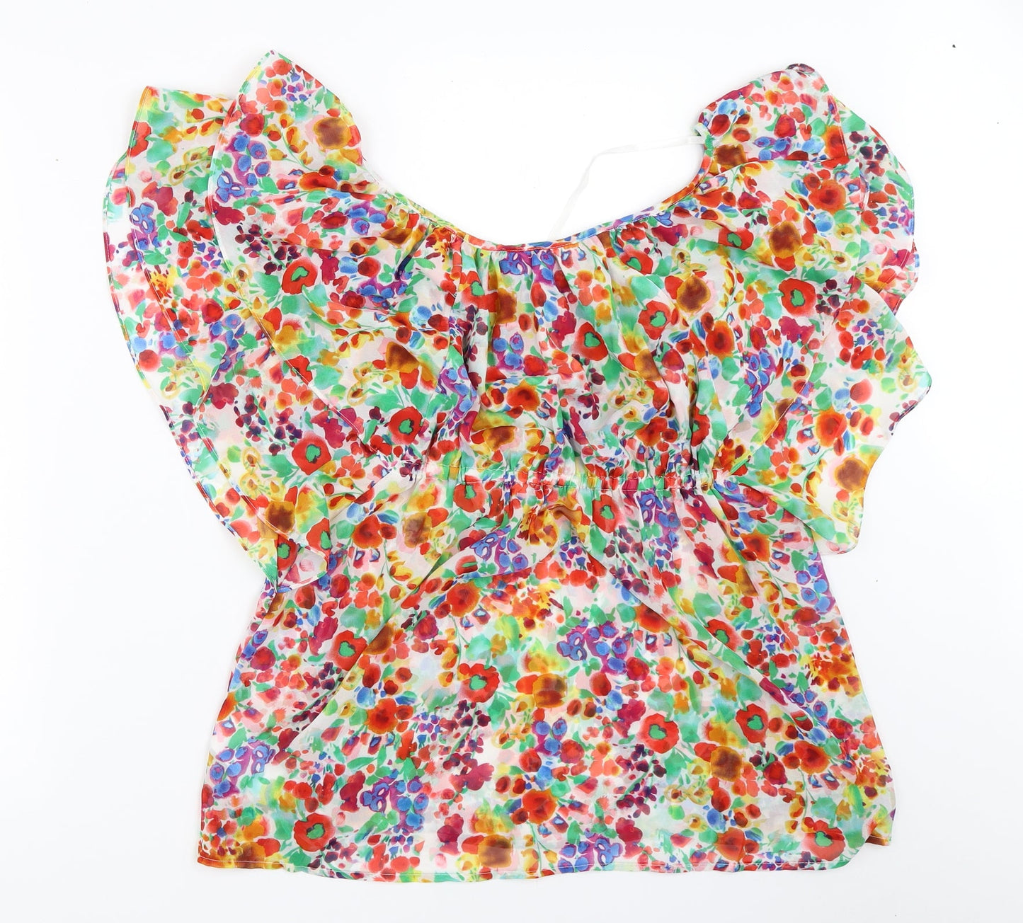 H&M Womens Multicoloured Floral  Basic Blouse Size 36