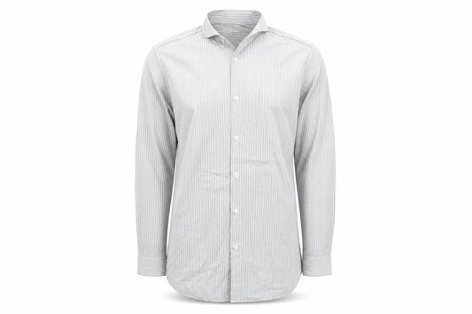 Nicole Farhi  Mens Grey Striped   Button-Up Size 15