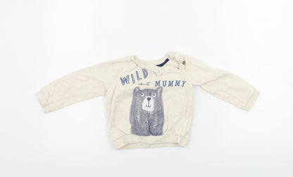 Additional front view of F&F girls’ beige jumper, size 18-24, months