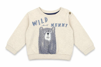 Front view of F&F girls’ beige jumper, size 18-24, months