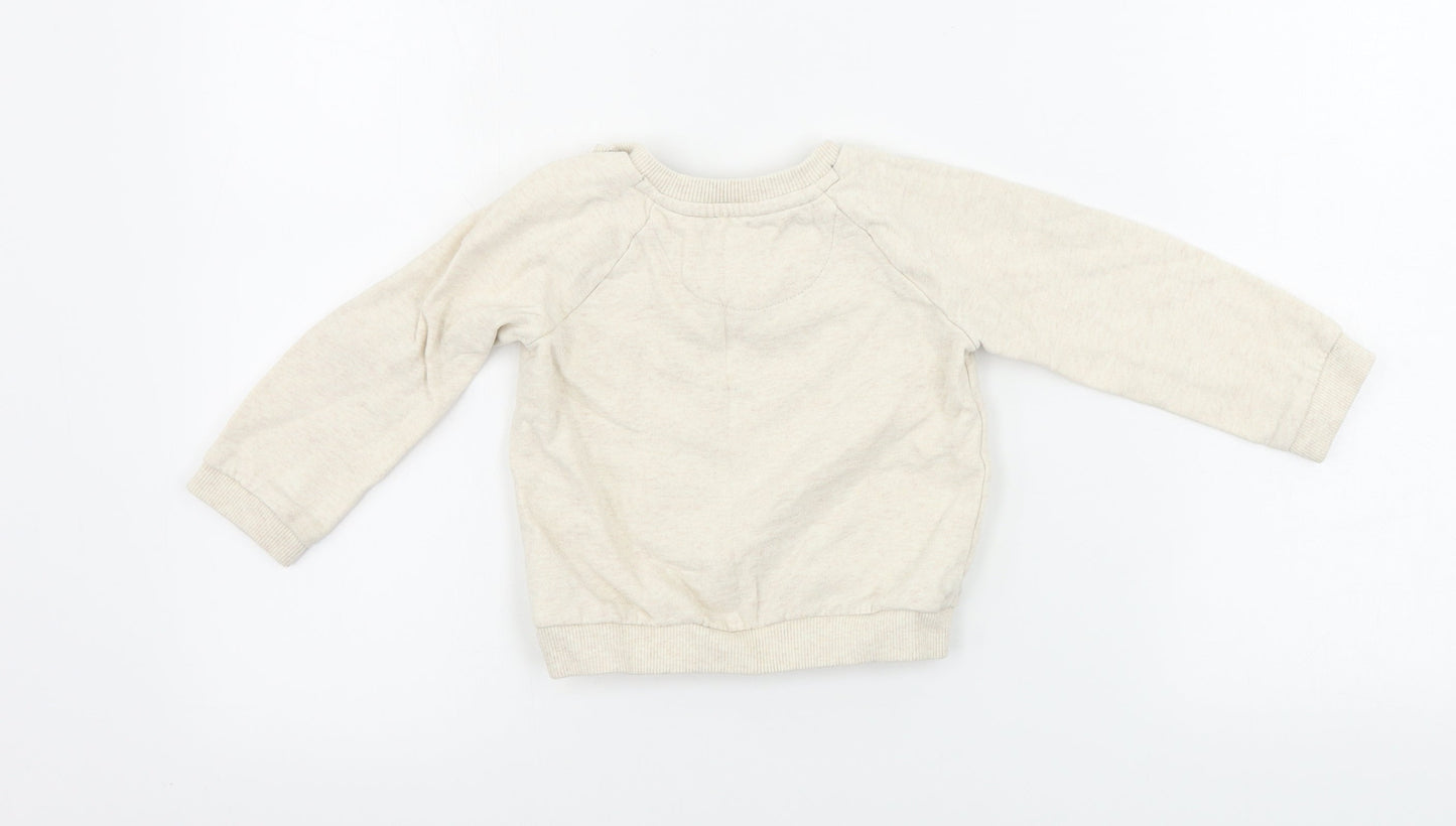 FRED&FLO   Girls Beige   Pullover Jumper Size 18-24 Months