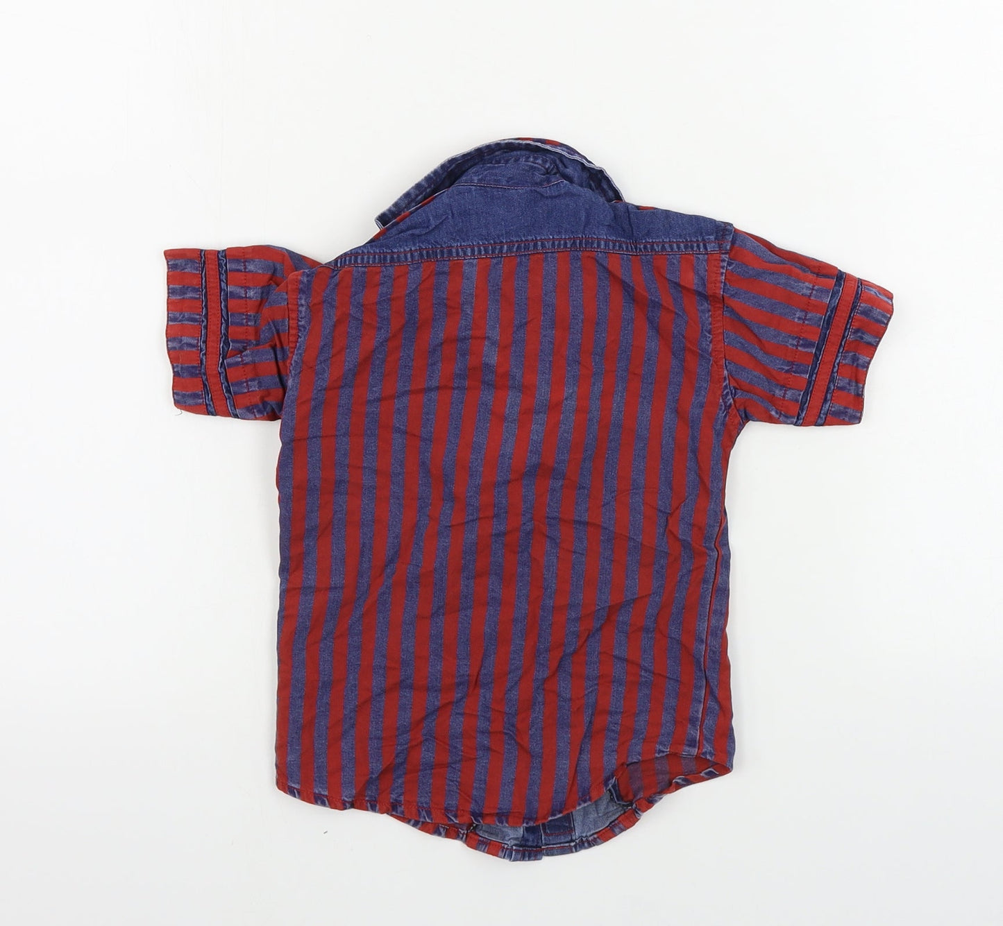 Alternative  Boys Blue Striped  Basic Button-Up Size 3 Years