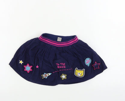 Preloved TU Girls Blue   A-Line Skirt Size 2 Years - Front
