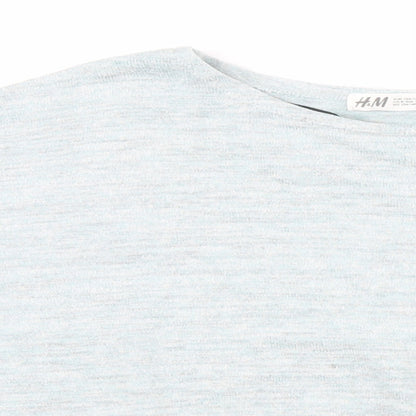 Close-up detail of H&M girls’ blue basic casual, size 9-10, years
