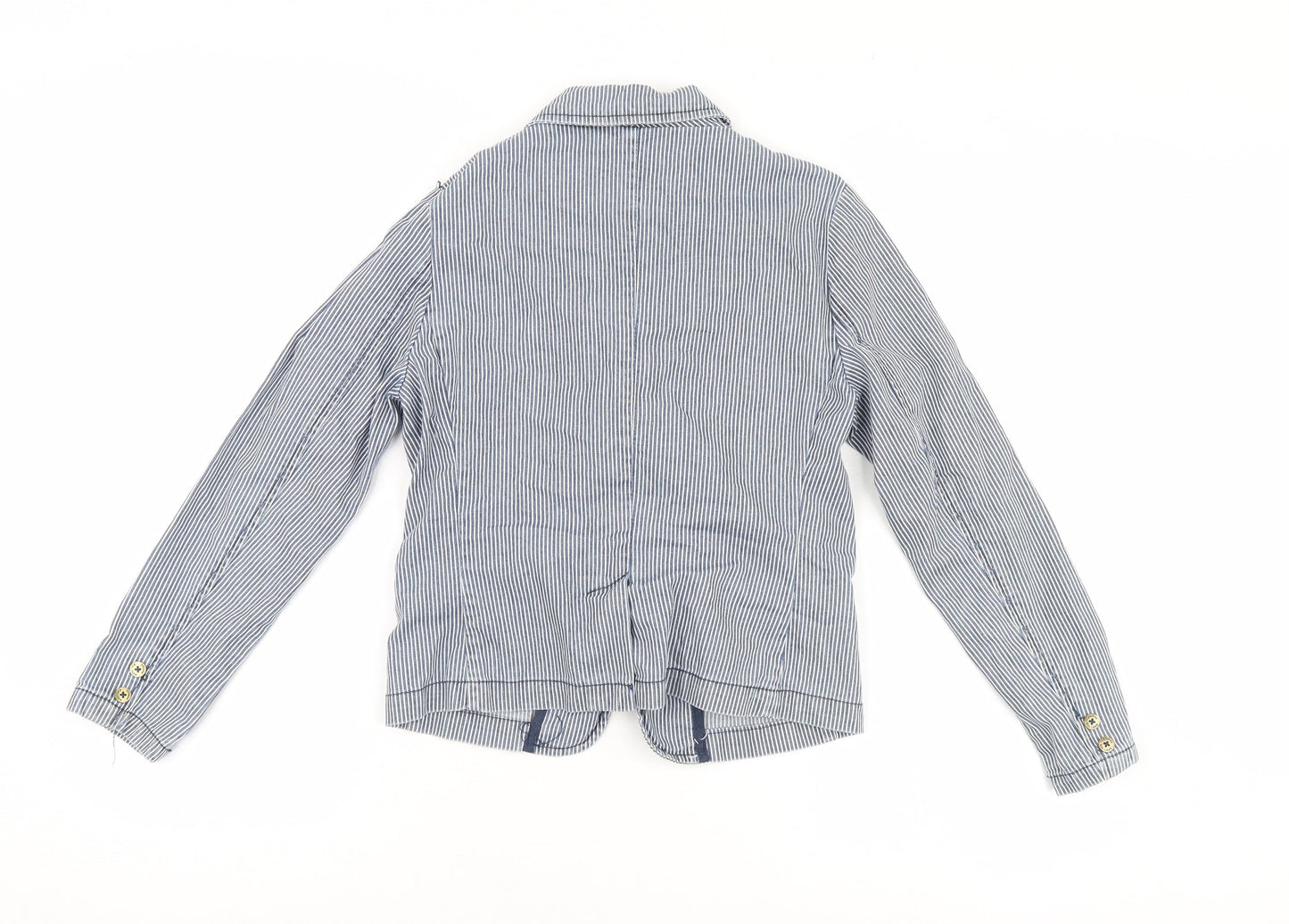 j jeans Girls Blue Striped  Jacket  Size 10 Years