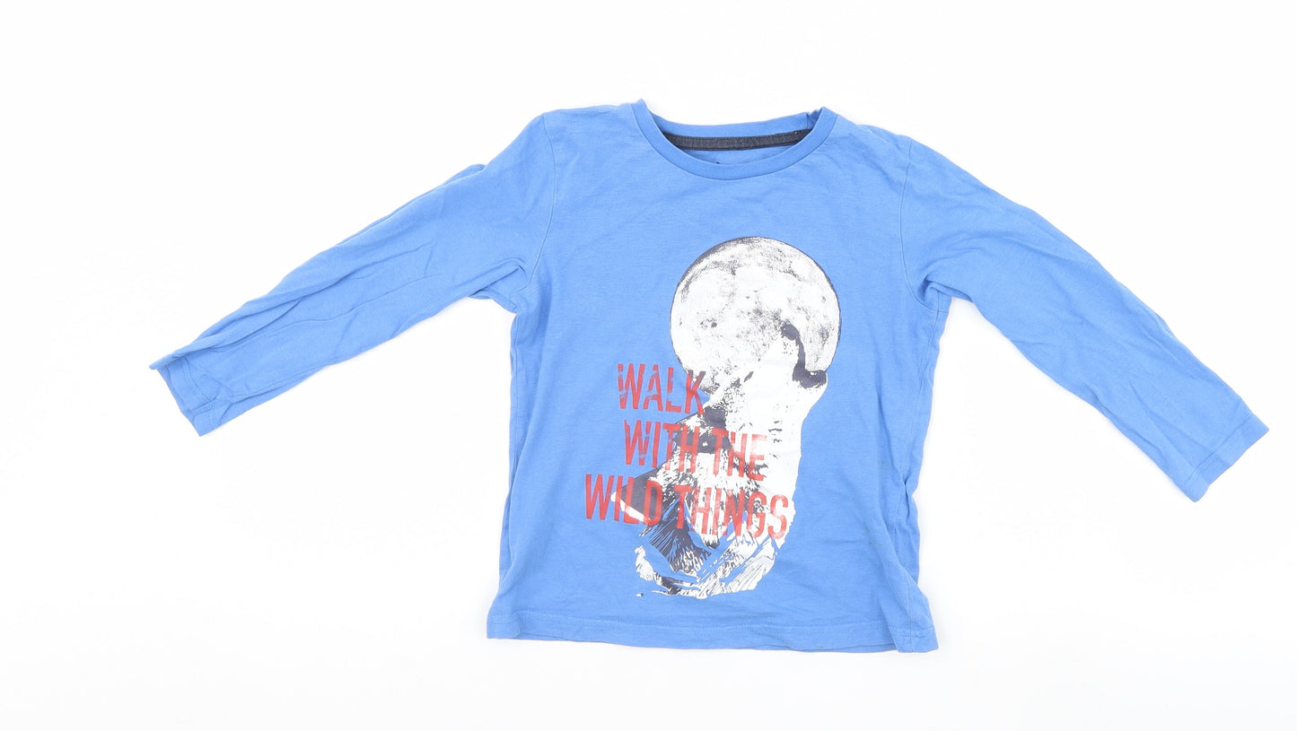 IUPILU Boys Blue   Basic T-Shirt Size 5-6 Years